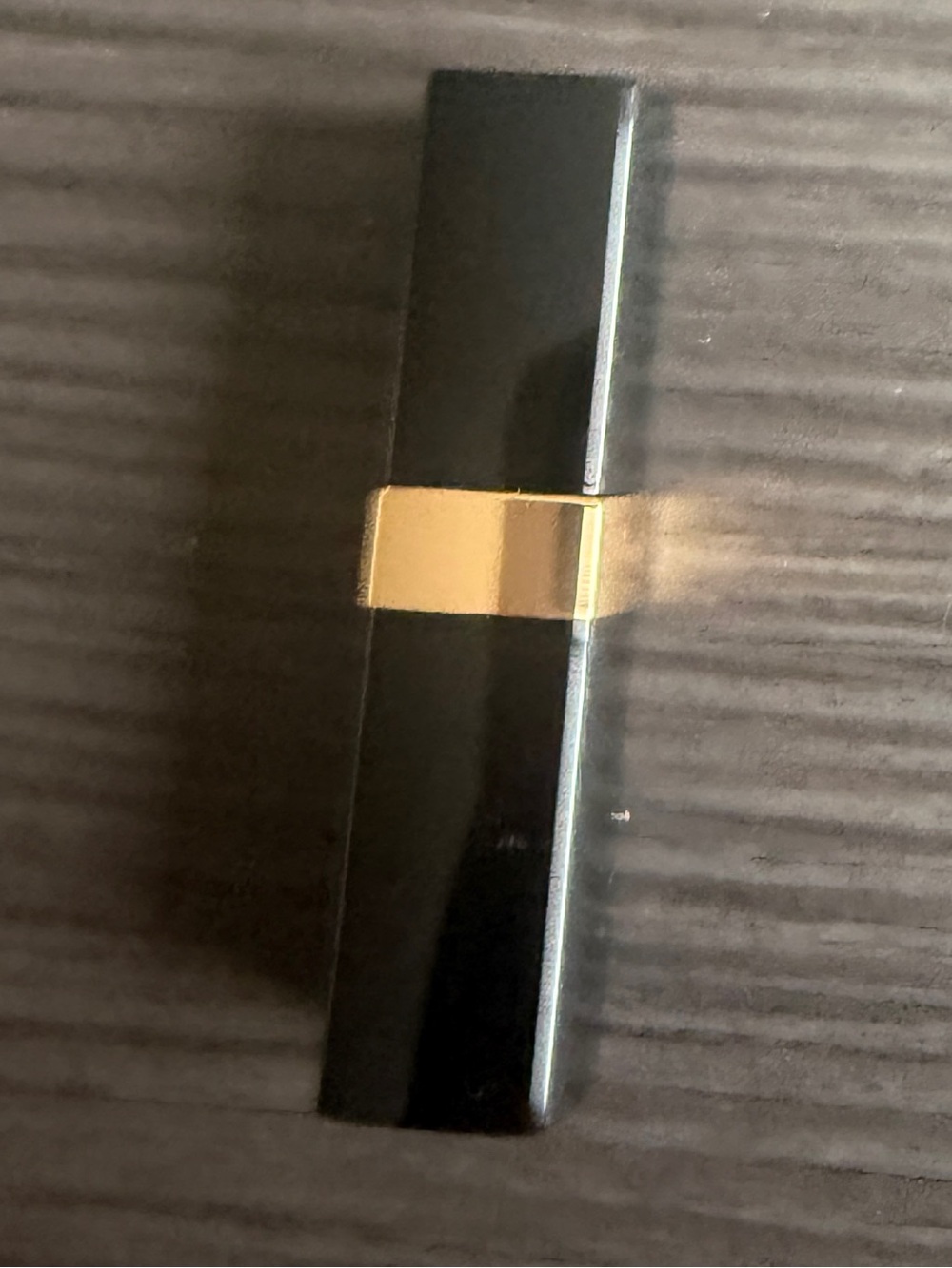 CHANEL Black and Gold Lipstick Case